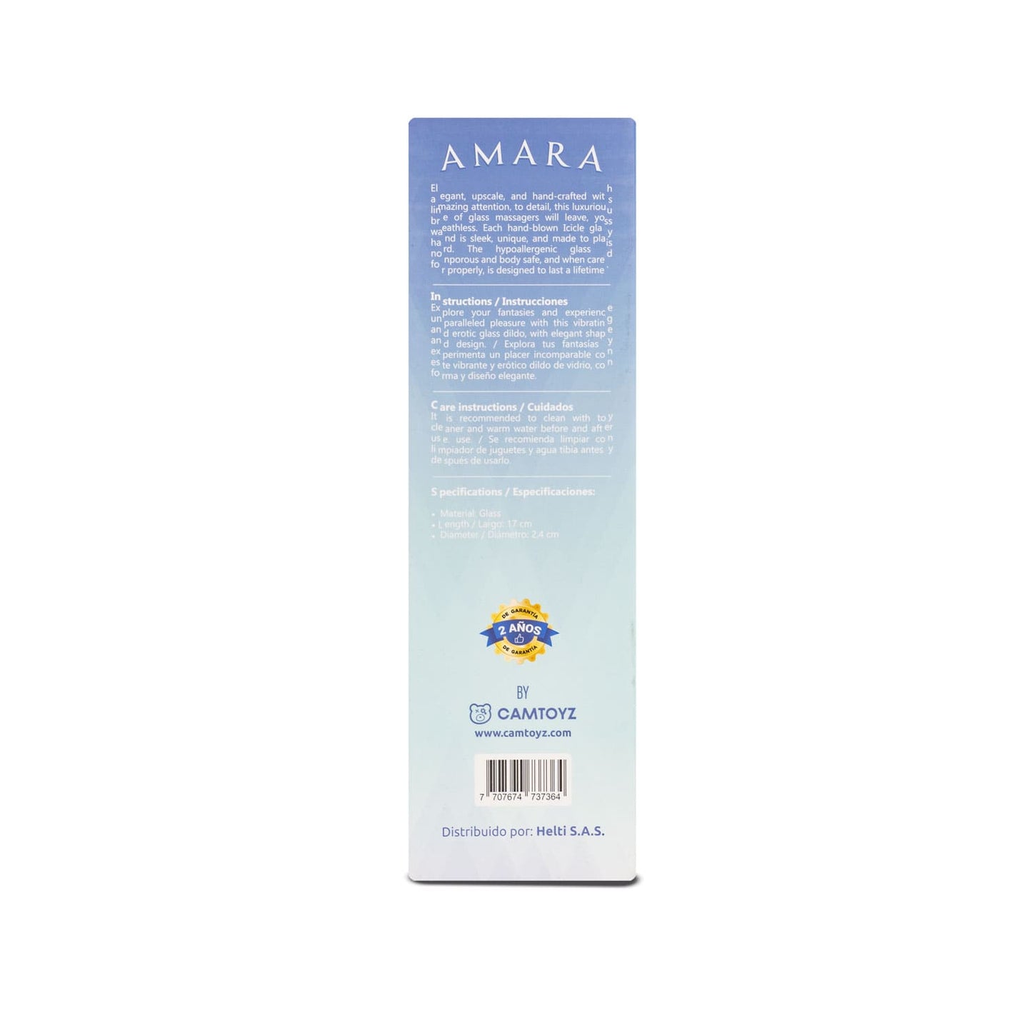 Dildo de Vidrio Amara 17 cm Camtoyz