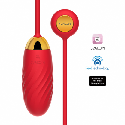Bala Vibradora Interactiva con App Ella Neo Svakom Rojo
