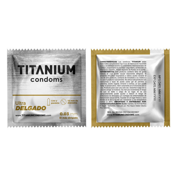 Condones Titanium Ultra Delgado x 3 - Máxima Sensibilidad y Protección - Imagen 4
